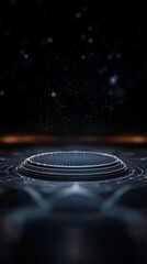 Wall Mural - Futuristic digital platform with glowing particles, perfect for product presentations, tech innovation, and virtual events, stunning and modern.