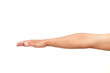 © Rifqi Muflih - Isolated arm of a person showing a flat palm on white background, useful for presentation