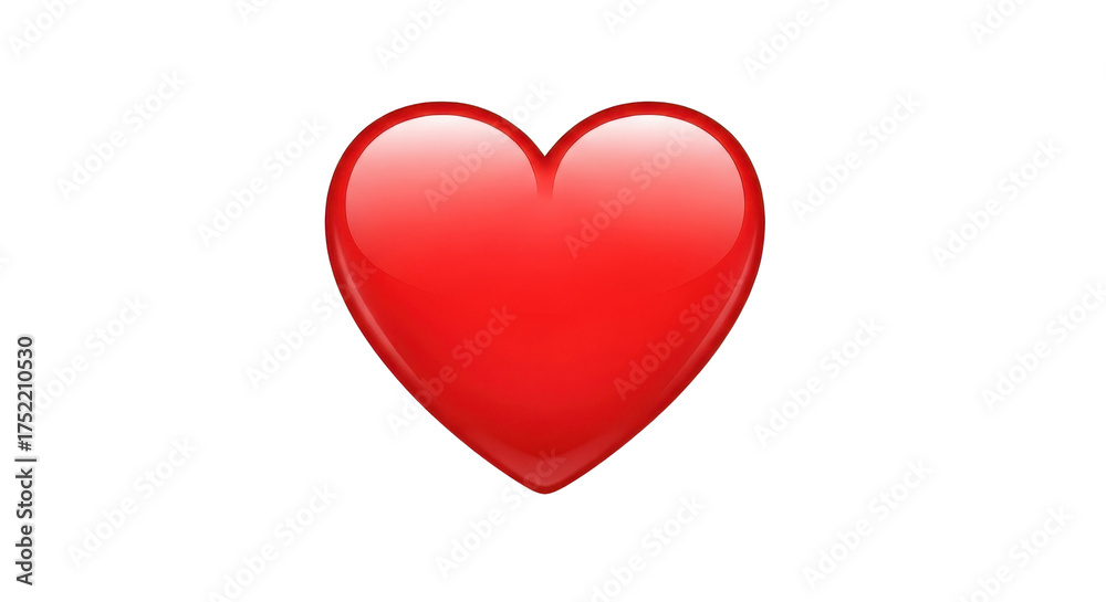 Red heart emoji graphic isolated PNG with Transparent Background Stock ...