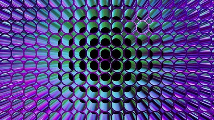 Wall Mural - Colorful 3D Glass Animation with Dynamic Color Refraction Effect, 4K Seamless Looping Abstract Transparent Motion Background for Digital Visuals and Creative Art Projects