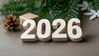 © A2Z AI  - Celebrating the upcoming year 2026 with festive decorations, evoking anticipation for future celebrations and fresh starts. A perfect image for new year cards.