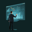 © RIFAN - Businessman Interacting with Futuristic Digital Data Visualization Screen 2.