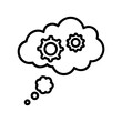 © Tasfia - Thought bubble with gears representing brainstorming