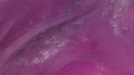 Wall Mural - Haze splash. Paint steam. Pink water color pigment wave blend abstract blur purple silver shimmering background. Vapor fantasy sparkling dye.