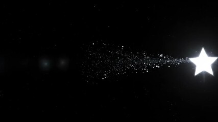 Wall Mural - Starry Abstract in Dark Space - A vast, dark space filled with scattered bright dots, creating an abstract pattern. This video evokes a sense of the cosmos and starry night.
