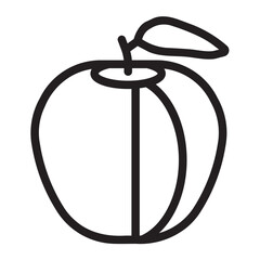 Wall Mural - apple line icon