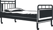© vadymstock - Illustration of a hospital bed with a pillow and mattress, emphasizing medical and healthcare use.