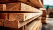 © dmmarychev - Freshly cut and neatly stacked dimensional lumber planks at a timber yard or sawmill