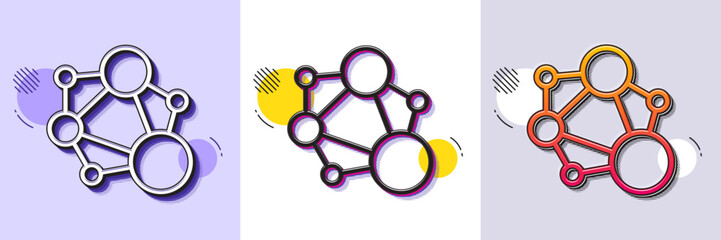 Wall Mural - Integrity line icon. Halftone dotted pattern. Gradient icon with grain shadow. Social network sign. Core value symbol. Line integrity icon. Various designs. Vector