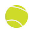 © Hanna Bykova - Green tennis ball. Isolated flat vector illustration on white background. Sport icon for tennis design and decoration.