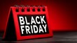 © Watasiwa - Black Friday Countdown Calendar with Bold Typography on a Red Background
