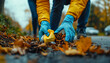 © Daria - Community effort in autumn cleanup and leaf collection