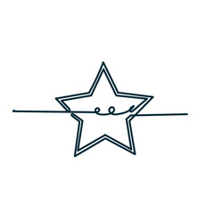 Wall Mural - continuous line drawing doodle stars