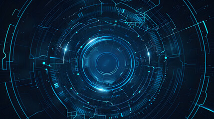 Futuristic digital tunnel