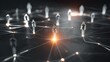 © Sirinya - Digital Network Connection with Human Silhouettes and Light Elements