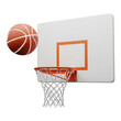 © MDTOUFICKAHAMAD - Basketball hoop and ball isolated on transparent background render illustration