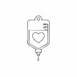 © Aba - Handdrawn IV Bag with Heart Symbol Illustration.