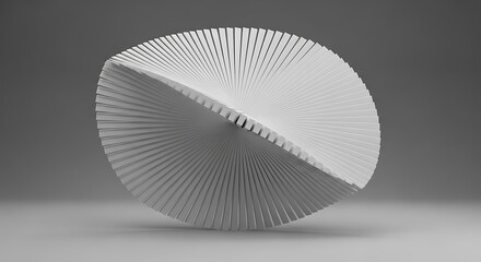 Wall Mural - Abstract sphere shape made of many thin slices, 3d illustration a captivating design element for modern projects and creative endeavors
