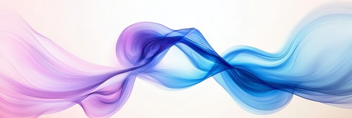 Canvas Print - Fluid Abstraction in Gentle Pastel Hues A Contemporary Expression for Modern Design and Backdrops