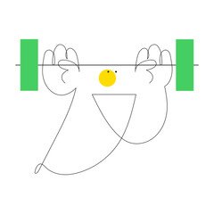 Canvas Print - A sketchy style illustration representing fitness tracker
