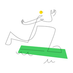 Canvas Print - A sketchy style illustration representing fitness tracker
