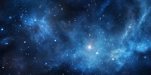 Wall Mural - Stunning Night Sky Full of Stars and Cosmic Wonders in a Deep Blue Background Captured in the Vastness of Outer Space for Celestial Imagery