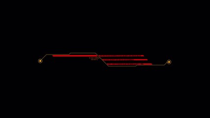 Wall Mural - Futuristic HUD Interface: Data Analysis and Information Display