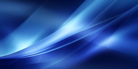 Wall Mural - Abstract blue background with smooth lines and geometric shapes creating a modern and sleek design element for various applications