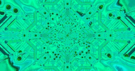 Wall Mural - Vibrant green tunnel visuals create a captivating seamless loop suitable for screensavers. Ideal for digital displays or ambient backgrounds, enhancing any space with movement.