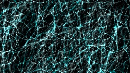 Wall Mural - Symmetrical 3D light ring patterns dynamic abstract design background