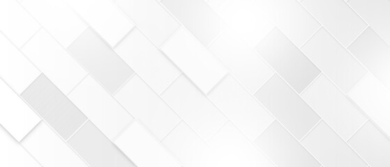 Wall Mural - Modern geometric square shape overlapping layer on white background
