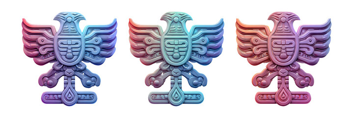 Wall Mural - Colorful Isolated Phoenix Emblem with Intricate Design and Transparent Background