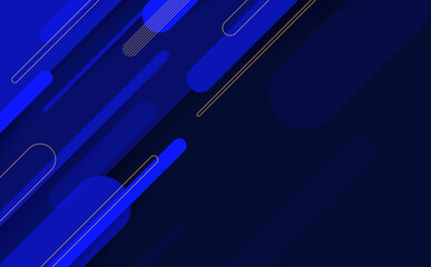 Wall Mural - Blue abstract background with lines and digital technology design