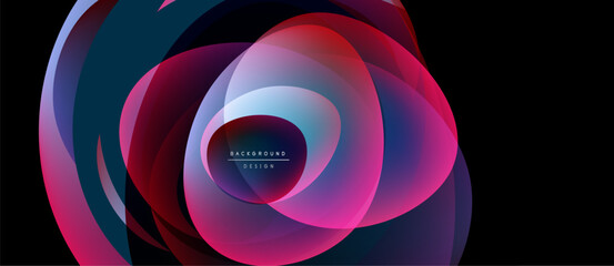 Wall Mural - Abstract fluid shapes, vibrant colors blend. Dynamic composition creates modern visual impact. Smooth gradients, elegant design.