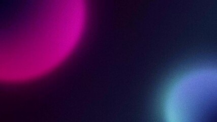 Wall Mural - abstract pink, purple and blue gradient spheres with noise texture, looped animated background