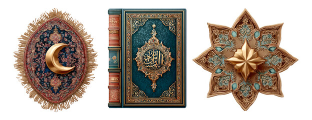 Wall Mural - Elegant Islamic Art Elements with Intricate Patterns and Rich Colors