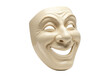 © Elena - Isolated human face mask with a sarcastic smile expression, theater prop, dramatic play