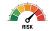 © ilyas_pinda_ala - Vector art of risk meter with needle pointing to the red zone