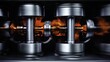 © wang - Close-up view of internal combustion engine pistons in motion with visible lubrication and mechanical components