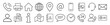 © Polyak Tata - Contact icons set. Business and communication icon set. Phone, mail, location, chat, support and contact symbols for web and print. Thin line vector illustration on transparent background