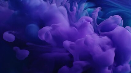 Wall Mural - seamlessly looping video of vibrant, liquid abstract fog patterns morphing and flowing in dynamic mo