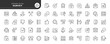 © PaHa - Survey line icon set. Voting, vote, election, choice, checkmark, opinion, feedback, approval and more. Outline icon in linear style. Vector collection.