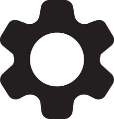 Gear setting flat icon. Mechanical engineering and industrial tool symbol, system process control and machinery vector illustration, technology cogwheel silhouette isolated on transparent background.