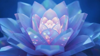 Wall Mural - Geometric Crystalline Flower Structures Pulsating in a Seamlessly Looping Video modern, backdrop, seamlessly looping video