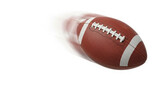 American Football Flying Through the Air Motion Blur