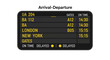 © Liona - Modern flight schedule display showing arrival and departure times info