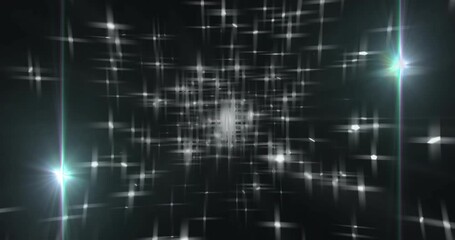 Wall Mural - Starting with central cluster flares while light grid radiating pulsing dimming for shimmer loop