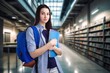© BillionPhotos.com - Young woman student in library, preparing for exam.