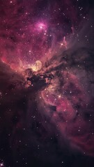 Wall Mural - Vivid cosmic scene of pink and purple stars