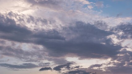 Wall Mural - Twilight and dawn sky with cumulus cloud time lapse in an evening 4k footage.